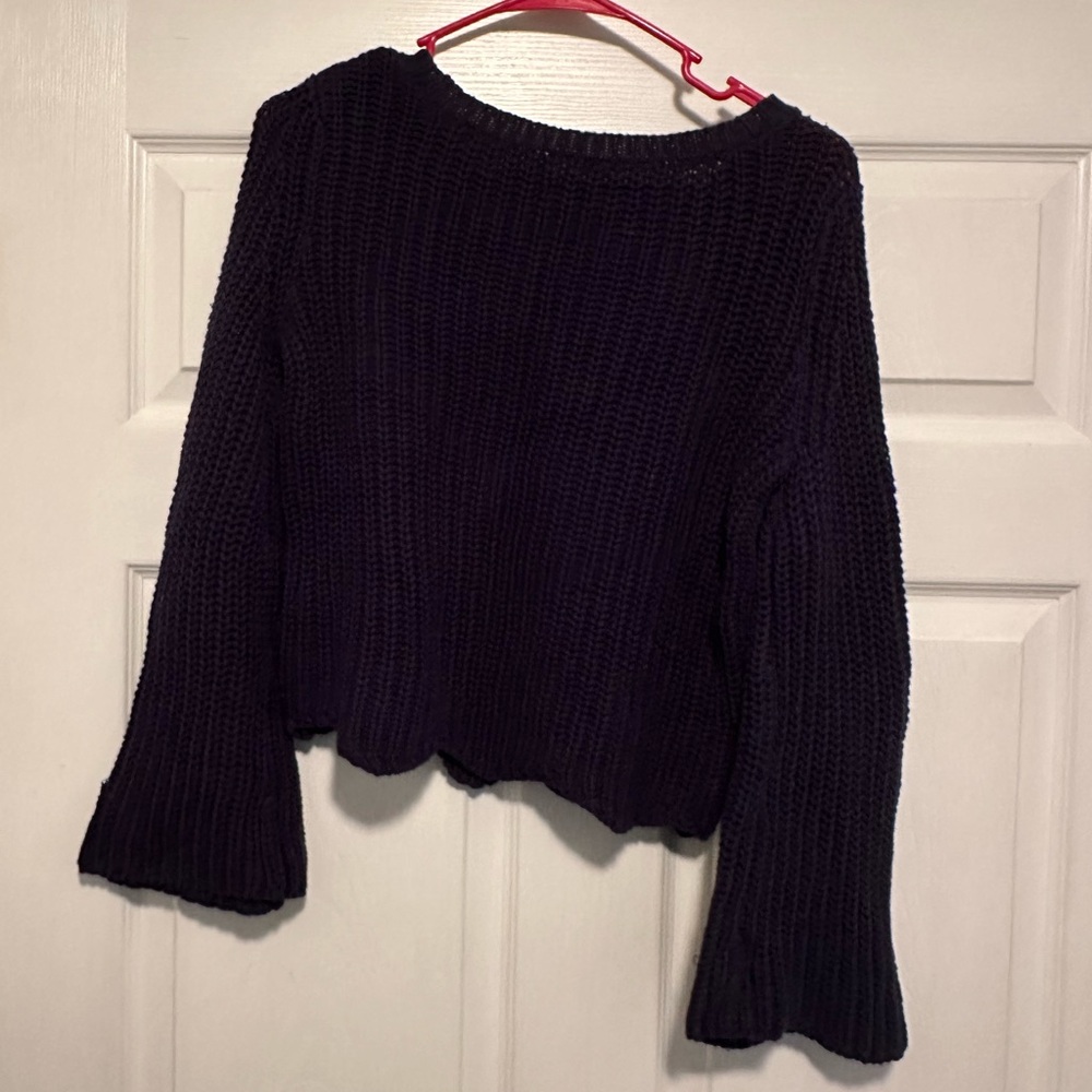 Aerie Navy Blue Crew Neck Sweater - Picture 2 of 2